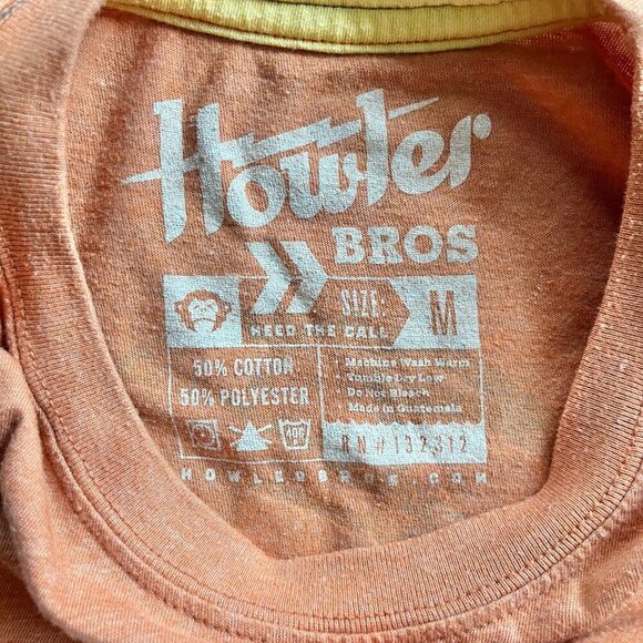 Howler Brothers Hermanos de Howler Banana Cowboy Tee Orange Size M Graphic Shirt - Picture 3 of 5